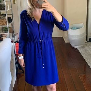 H&M Royal Blue Tie-Front Dress